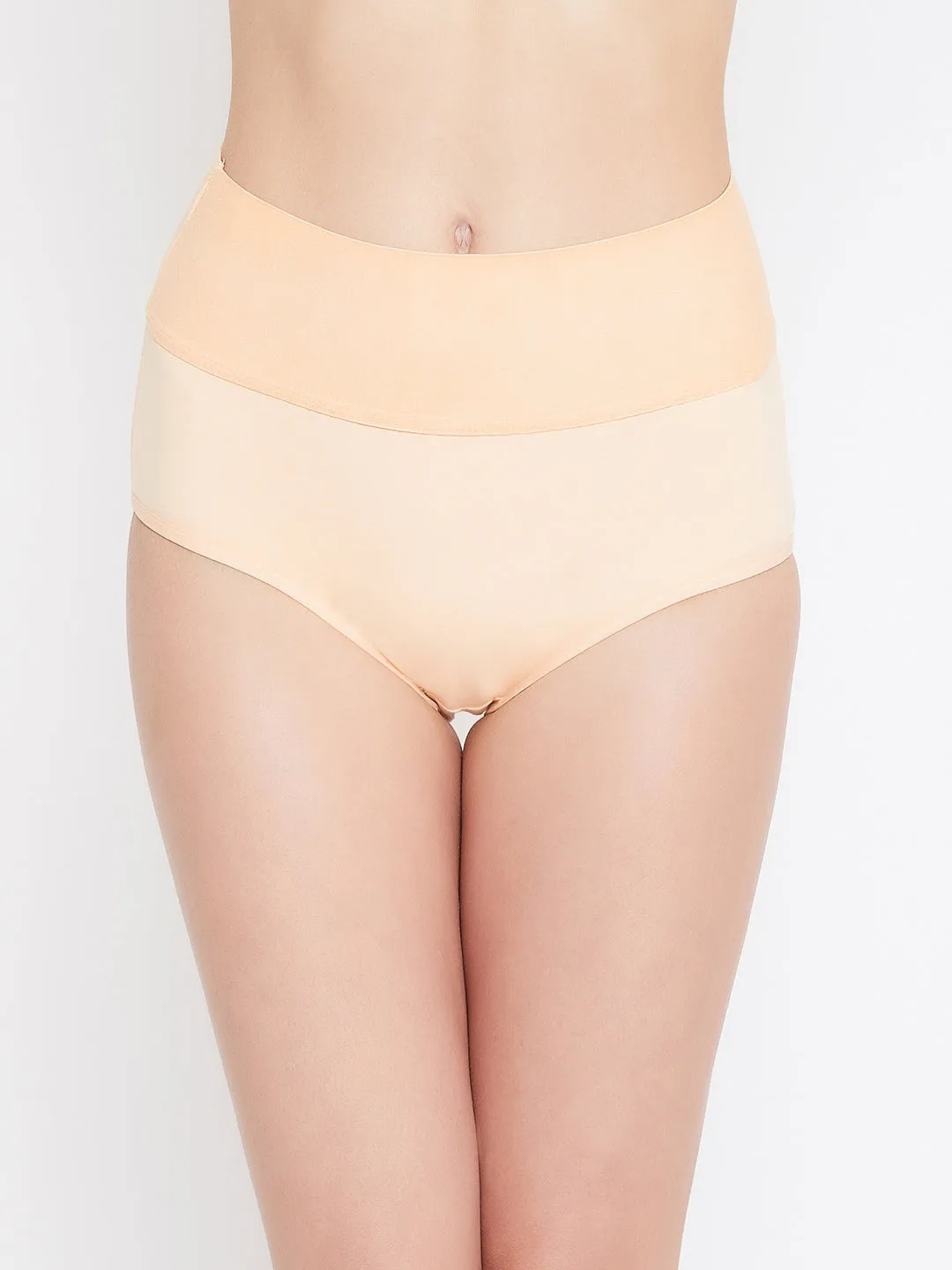 Women’s Solid High-Rise Tummy Tucker Brief for Flat Tummy Look | T-Tuck-BK-1 |