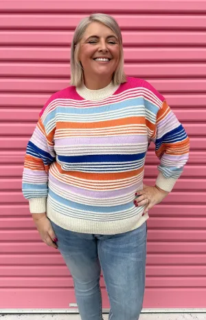 Wool Blend Stripe Jumper by Worthier