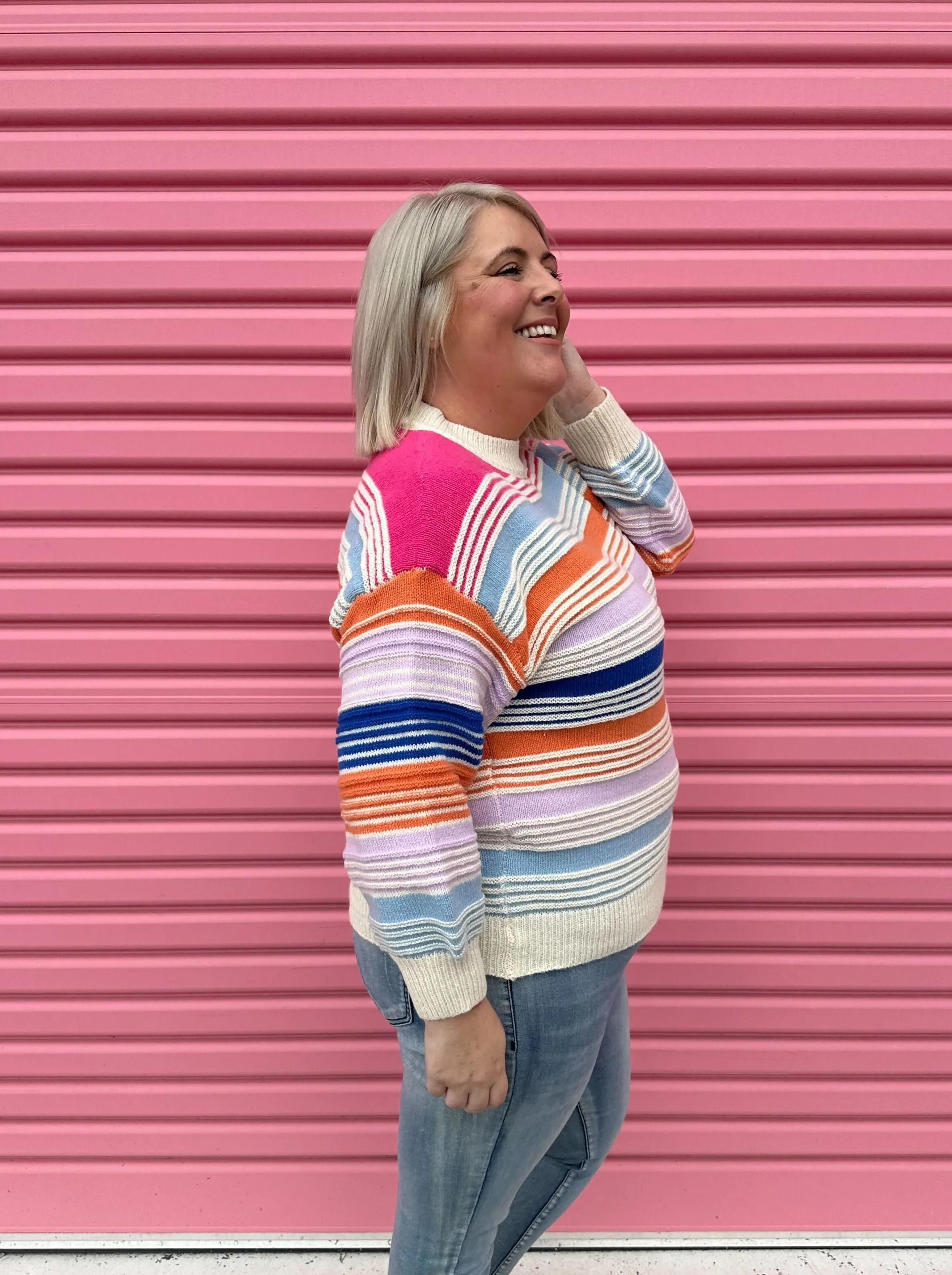 Wool Blend Stripe Jumper by Worthier