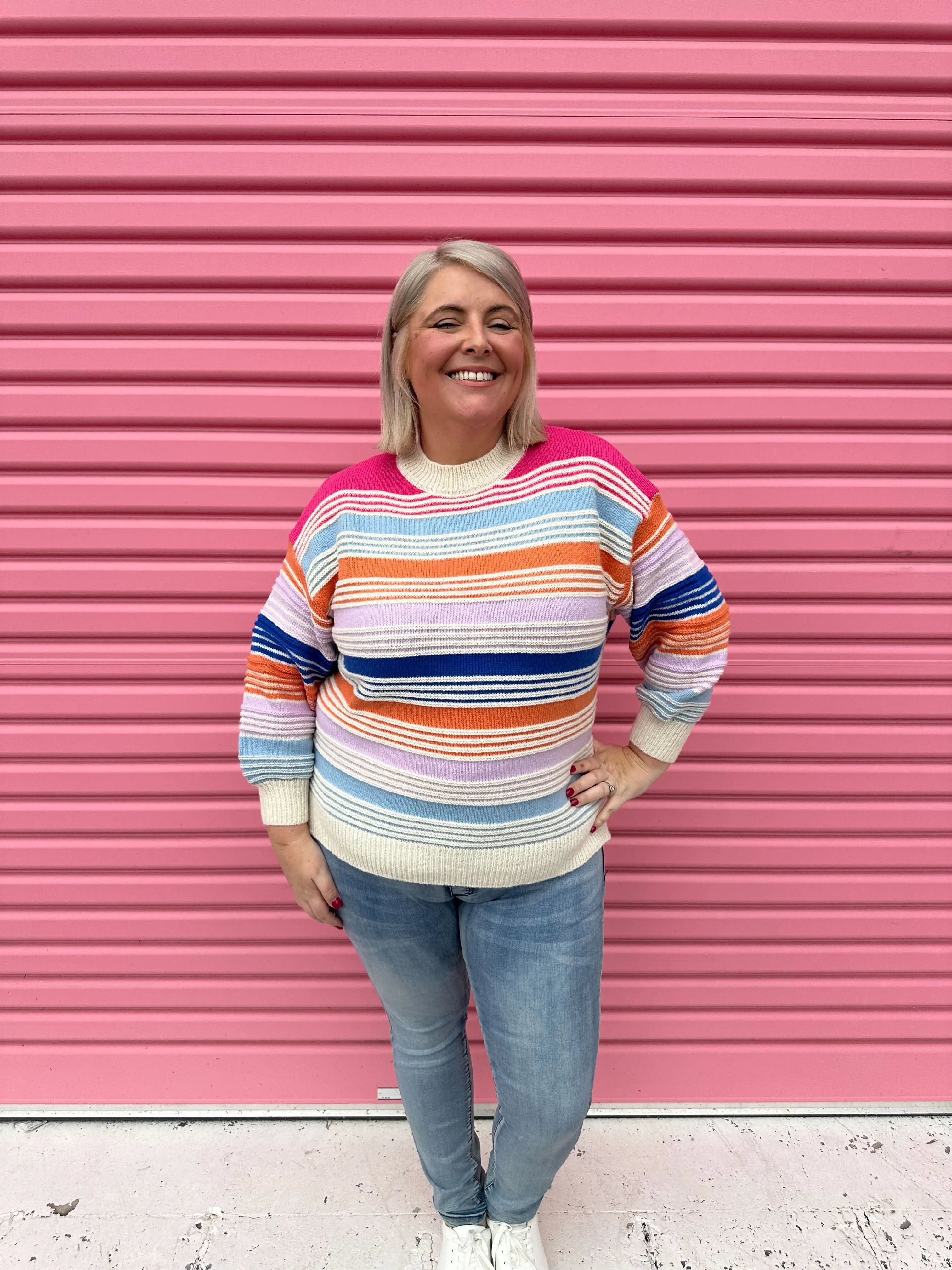 Wool Blend Stripe Jumper by Worthier