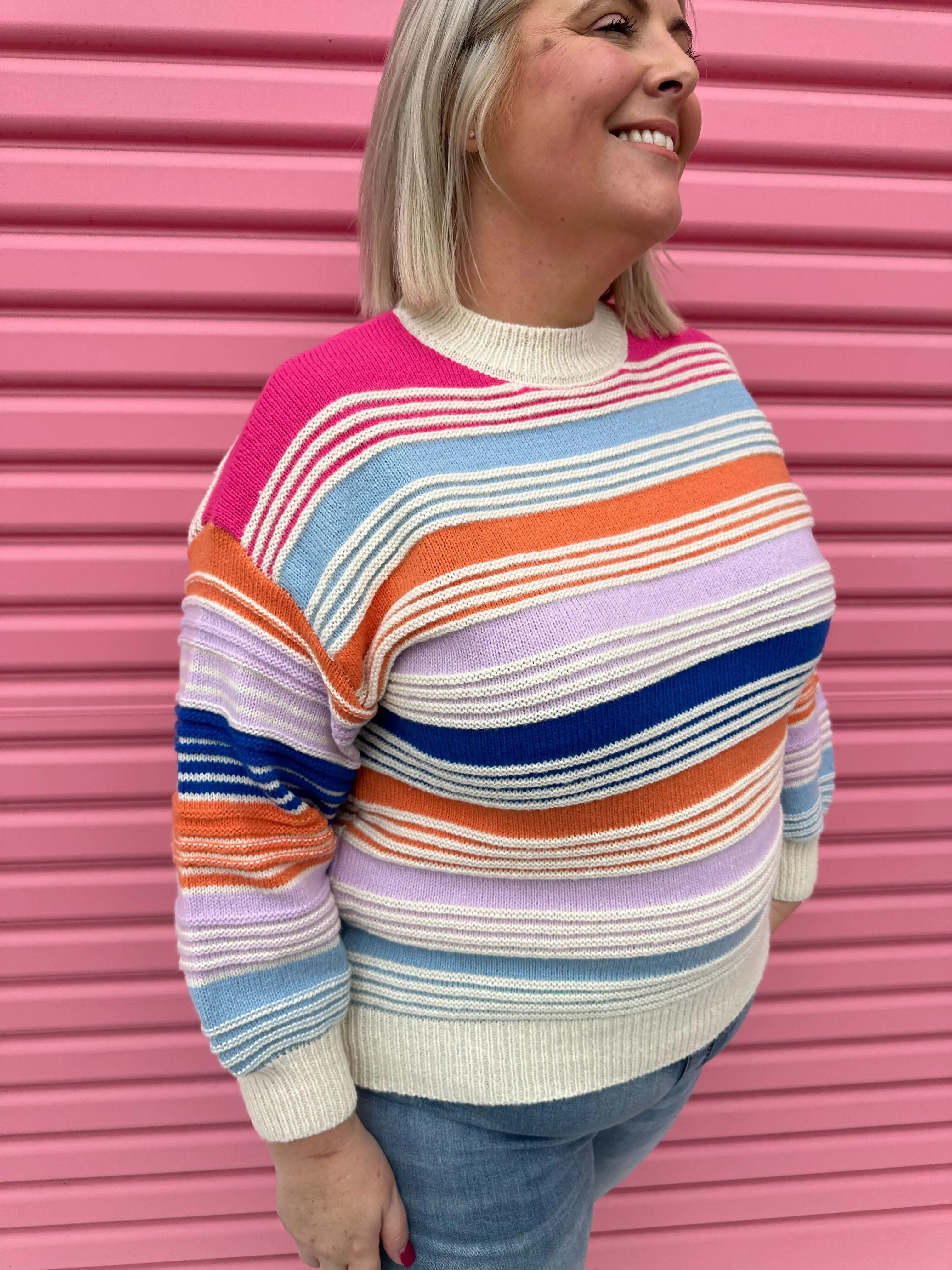 Wool Blend Stripe Jumper by Worthier