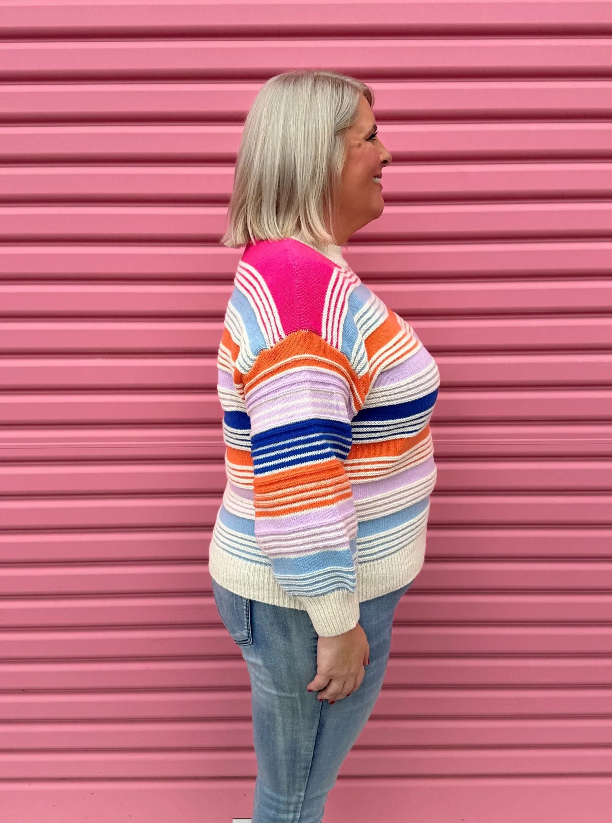 Wool Blend Stripe Jumper by Worthier